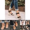 Elegant Summer Hemp Ladies Peep Toe Rope Wedge Sandals With Buckle Ankle Strap