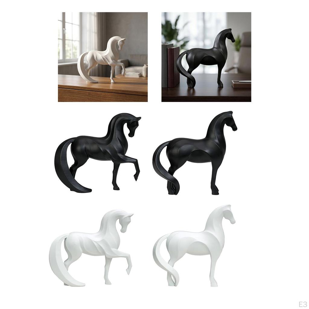 Horse Statue Animal Figurine Modern Miniature Sculpture Table Centerpiece for NightStand