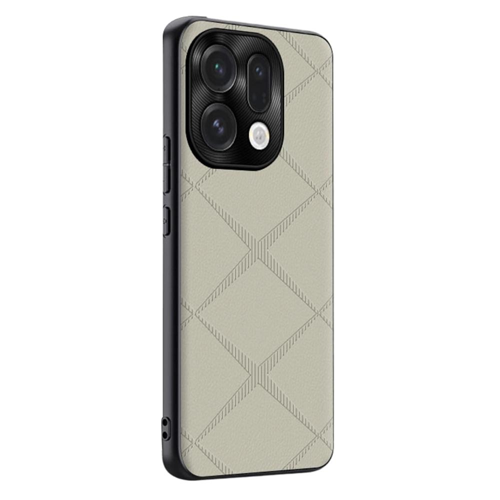Für Oppo Find X9 5G Hülle X-Muster TPU PU-Leder PC Anti-Fall Handyhülle