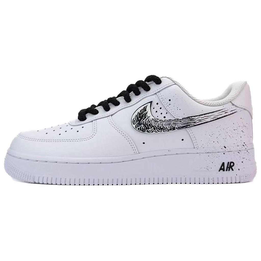 Nike Air Force 1 Waves Of White Blades, Shopping Bag Low Top Skateboard Shoes Unisex White CW2288-111(Team935-BOX)