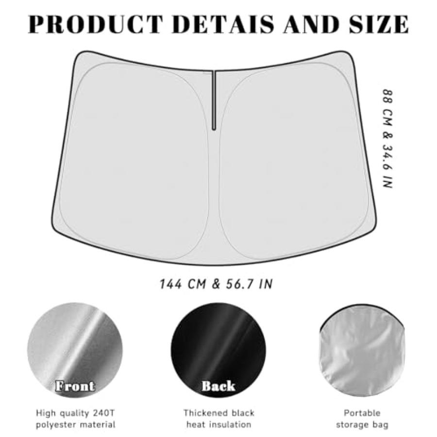 Car Windshield Sun Shade 2026 Accessories OEM Design Reflective Foldable Heat Insulation Sunshade Ultimate Protection
