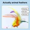 Interactive Tumbler Cat Toy with Feather Plush Balls Tumbler Cat Teaser Toy Self-Play Feather Teasing Wand for Indoor Cats Anxiety Boredom Relief
