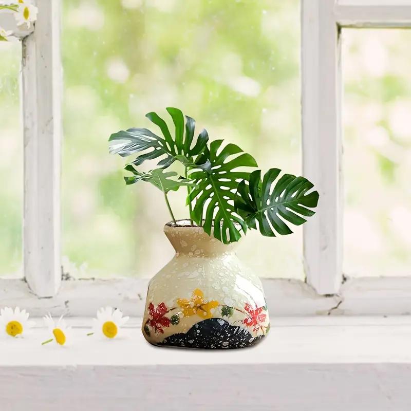 Keramik-Zahnstocherhalter Japanischer Stil Zahnstocherspender Behälter Tasse Mini-Vasen Dekoratives Glas für Heimdekoration