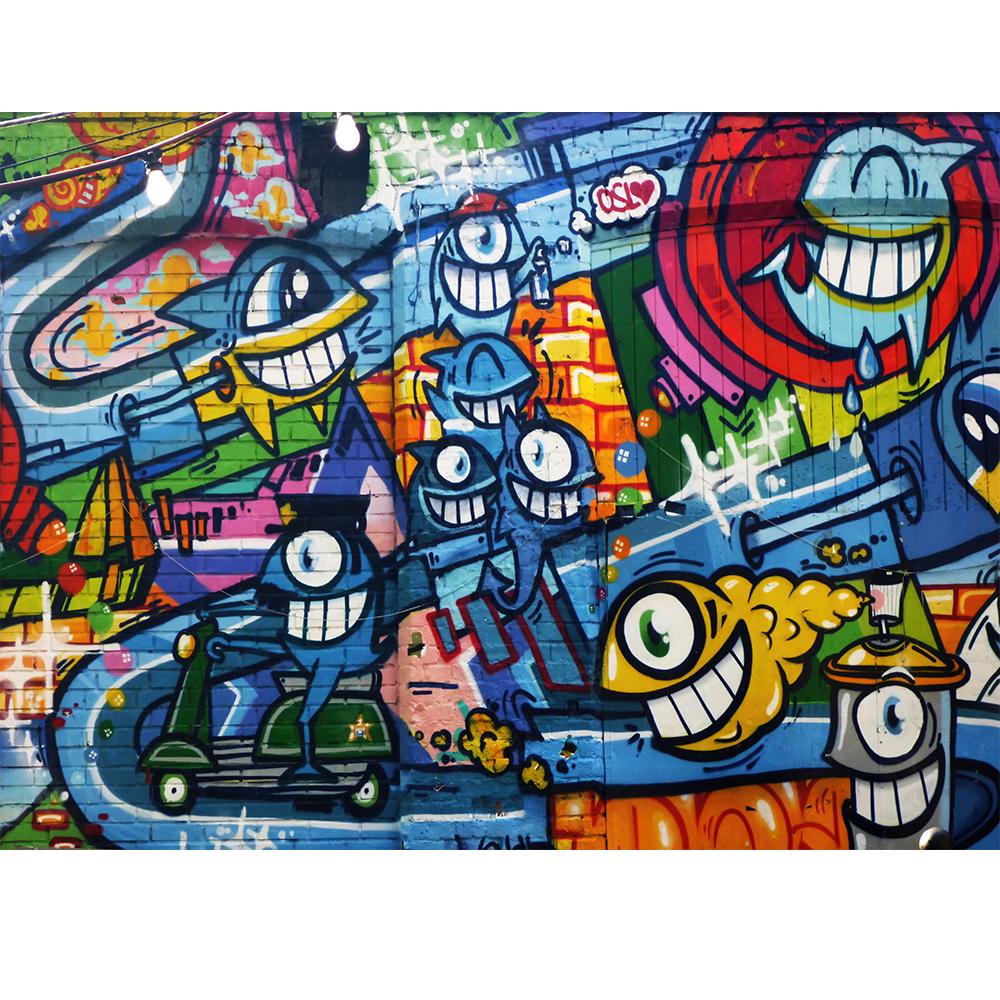 Graffiti Wall Murals Bar Music Festival Party Stage 3d Graffiti Wall Stickers Large Poster Wall Paper Decor