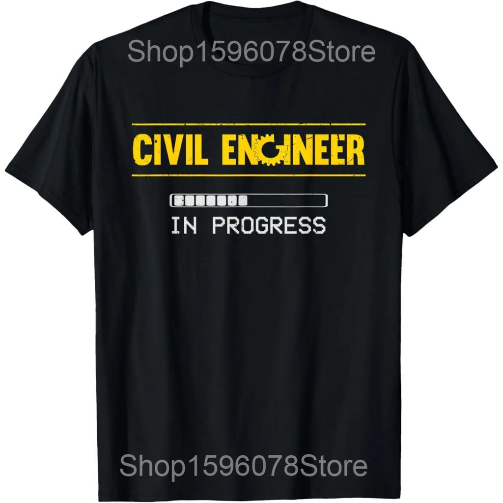 CiCivil Engineer with An Engineering Funny Birthday Father T Shirts Humor Streetwear Tee Short Sleeve Unisex Loose Clothing