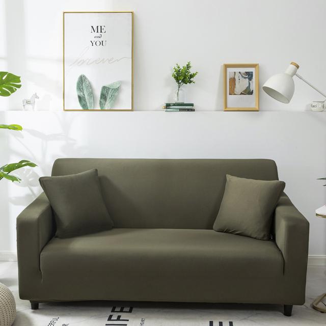 Plain Color Sofa Cover Elastic Sofa Slipcover All -Inclusive Sofa Covers For Living Room Couch Cover Sofa Towel