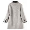 Herbst und Winter Neue Mode Koreanische Version Schlankmachend Lässig Vielseitig Temperament Kontrastfarbe Kleiner Revers Wollmantel für Damen