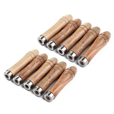Ottieni una presa salda con 10 pezzi di manici in legno per lime con robuste ghiere in metallo