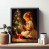 Vintage Winter Weihnachten Lebkuchen Weihnachtsmann Weihnachtsbaum Poster Drucke Leinwand Malerei Wandkunst Bild Wohnzimmer Heimdeko