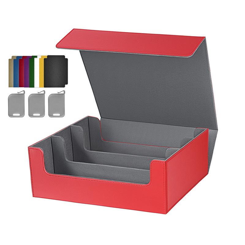 100+ Trading Card Deck Box PU Leather Gathering Card Toy W/ Magnetic Closure Game Cards Storage Game Card Case Protector