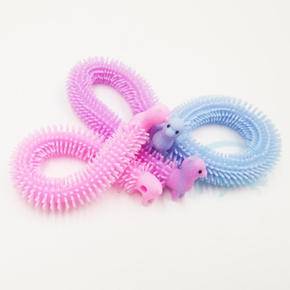 5PCS Worm Noodle Stretch String TPR Rope Anti Stress Toys String Fidget Autism Vent Toys Decompression Toy