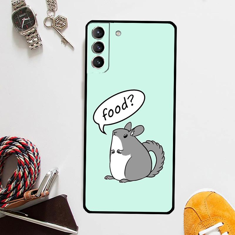 Cute Cartoon Chinchilla Case For Samsung Galaxy S25 Ultra S20 S21 S22 S23 Plus S9 S10 S25 FE S24 Ultra Cover Coque