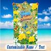Butterfly Theme Beach Towel Personalized Custom Name & Text Soft Quick Dry Beach Towel for Swimming Travel