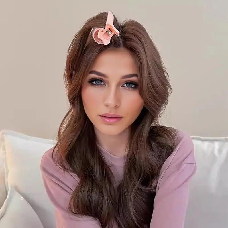 1 pince à cheveux naturelle et moelleuse, accessoire de coiffure pour cheveux paresseux, bigoudis, frange, boucles, outils de coiffure