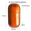 Vintage Sun Glasses Box with Hook Leather Eyewear Accessories Protect Case Portable Storage Glasses Holder Eye Glass Organizer