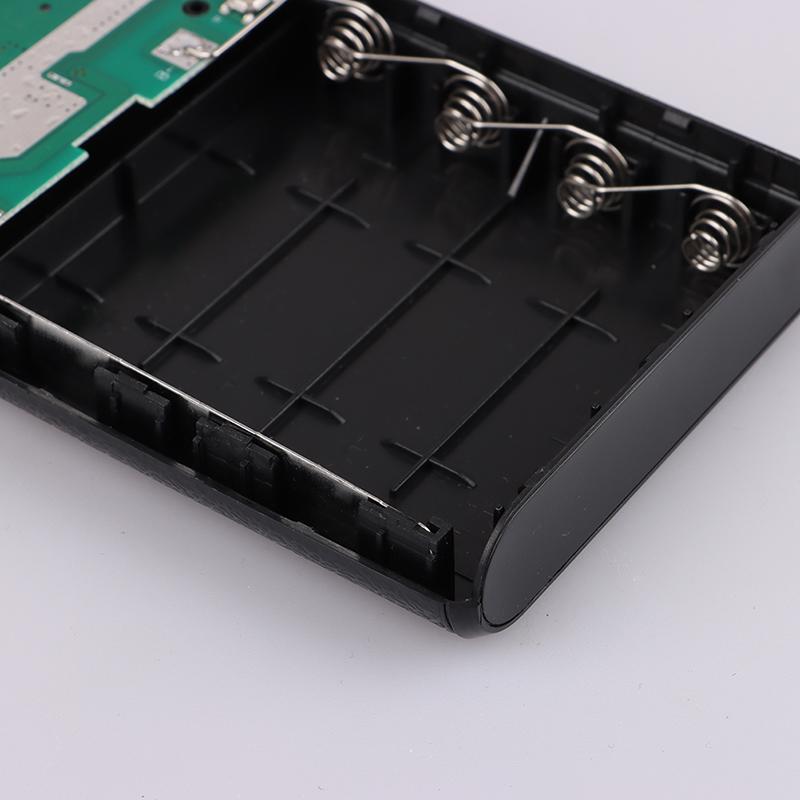 4*18650 Battery Holder 5V Dual Usb Power Bank Battery Box Solderless Mobile Power Kit Diy Shell Case Charging Storage Case