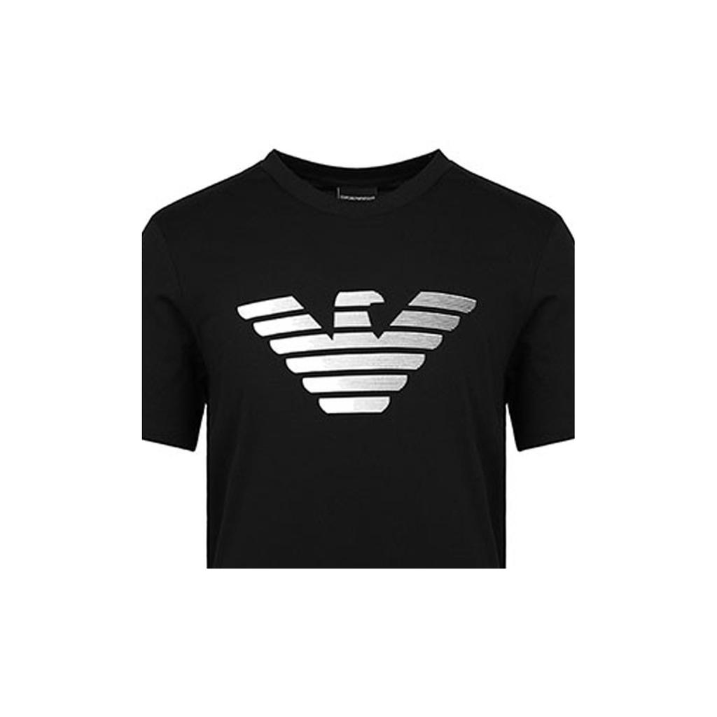 Emporio Armani Logo Print Pullover Short Sleeve T-Shirt Men Tops Black 3H1TD0-1J30Z-0999