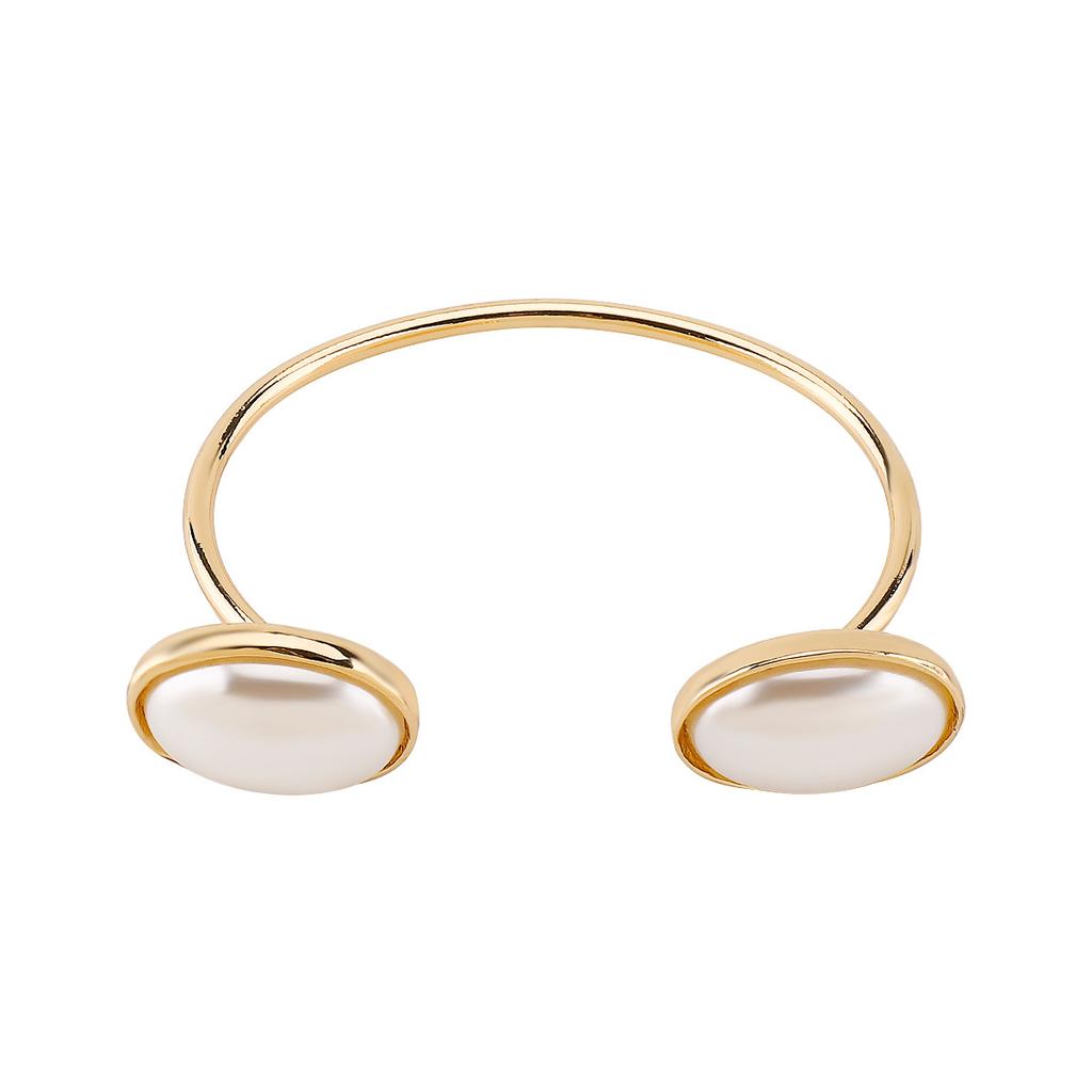 European and American Baroque Geometric Pearl Flower Jewelry Set Retro Temperament Earrings Bracelet Necklace Ring