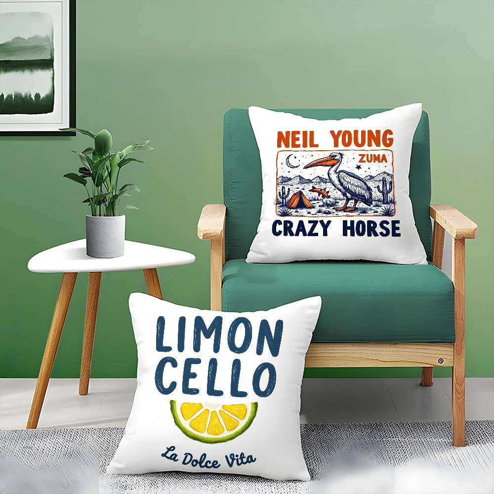 Fashionable Hand-painted Minimalist Prints Pillow Case Comfort Sofa Bed Silky Elegant Invisible Zipper Decorative Cushion Cover