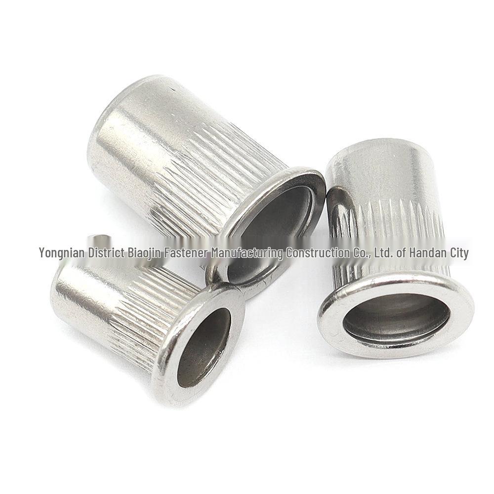 304 Stainless Steel Knurled Flat Head Blind Rivet Nut