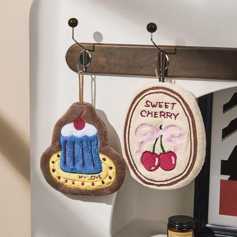Kitchen Hand Towel Bathroom Absorbent Hand Towel Wall Hanging Cloth Thickened Handkerchief For Kitchen Hand Towel Cleaning Cloth