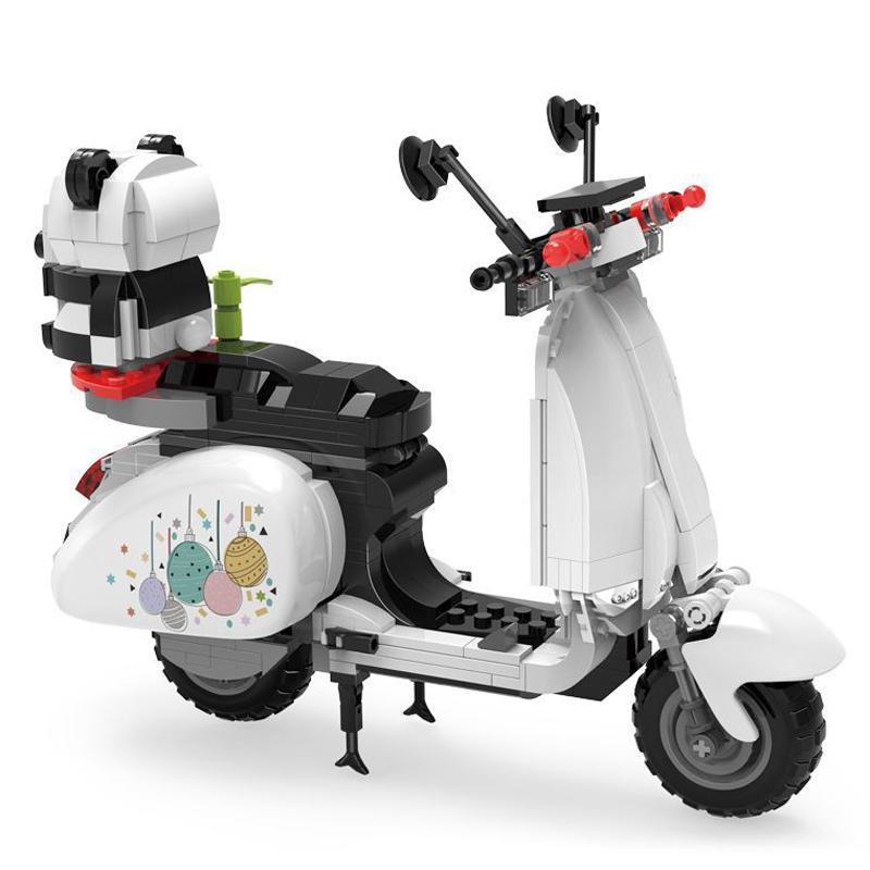 Kreativní MOC Římská dovolená Vespa Slavný motocykl Stavebnice Město Technické Mini závodní auto Kostky Hračky Dárek Pro Děti