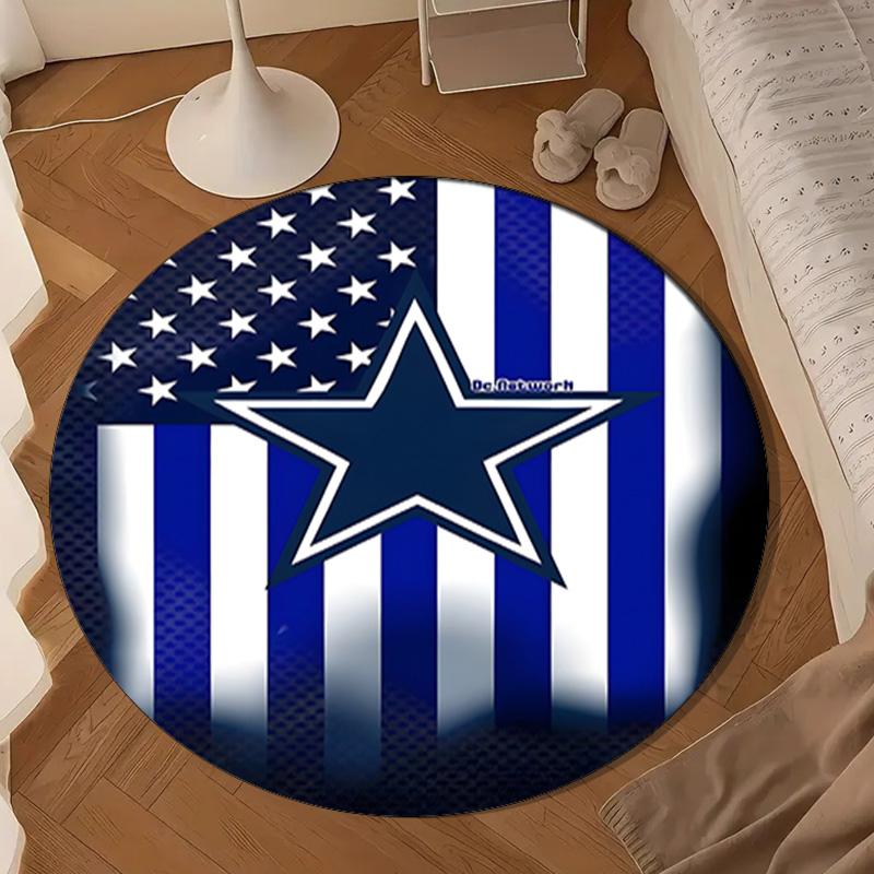 Dallas Cowboys  Round mat, Anti-slip Circle Carpet Chair rug For livingroom,Bedroom, doormat home decor Gift Christmas Gifts