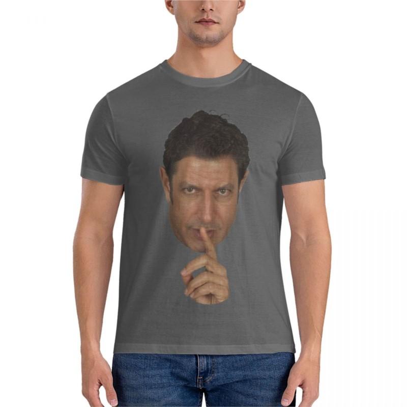 Jeff Goldblum Shush Face Fitted Tshirt Aesthetic Clothing Black T Shirts Unisexs Tall T Shirts Unisexs T Shirts