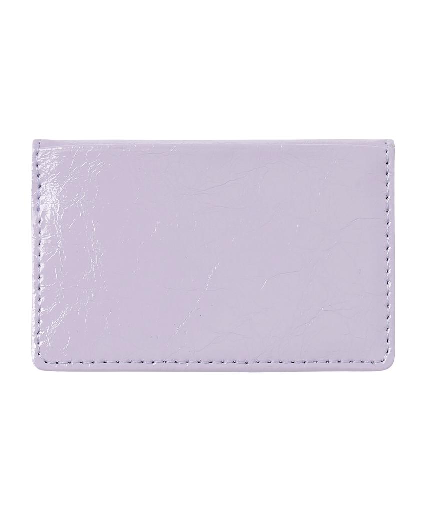 Tooamo Vintage Fold Card Holder Light Purple [Cowhide]