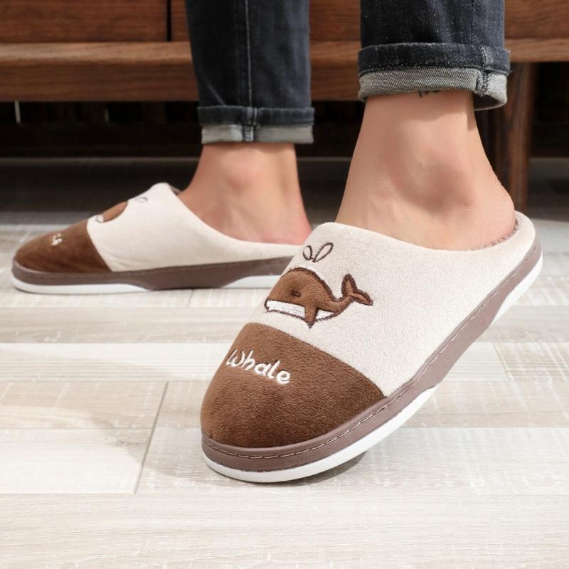 Wholesale Cotton Slippers Cartoon Fish Couple Home Two-tone Sole Anti-slip Slippers