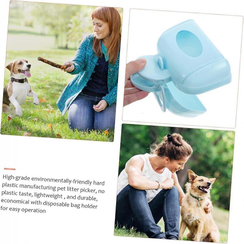 Portable Outdoor Pet Litter Picker Cleaning Tool with Ergonomic Handle for Easy Waste Pickup in Random Colors