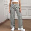Women's Corduroy Pants Casual Women's Solid Color Corduroy Loose Straight Pants