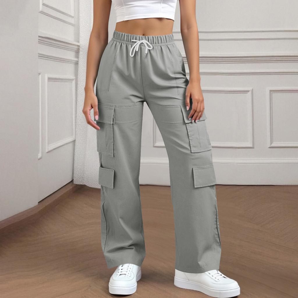 Women's Corduroy Pants Casual Women's Solid Color Corduroy Loose Straight Pants