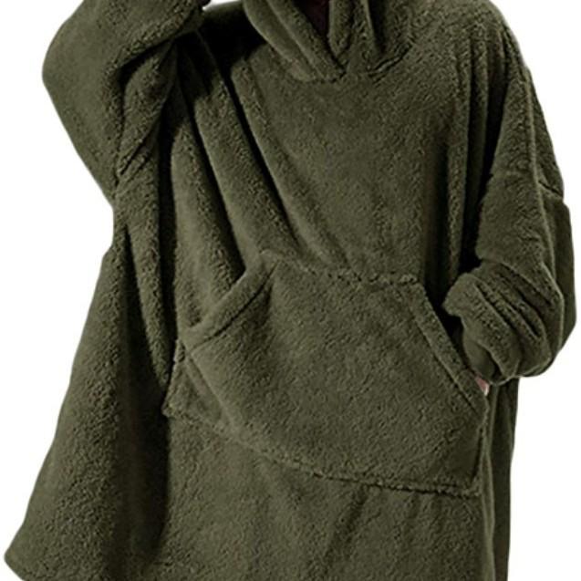2022 Herbst/Winter Einfarbiges Kapuzensweatshirt - Dick Langärmlig für Paare, Europäischer & Amerikanischer Stil