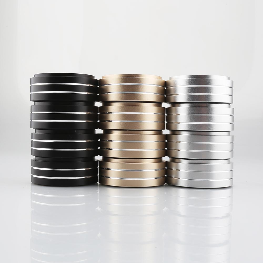 4pcs 58x22mm Aluminum HIFI AMP Speaker Isolation Stand Turntable DAC Feet Pad Gold Silver Speaker Feet Tuber Amplifier