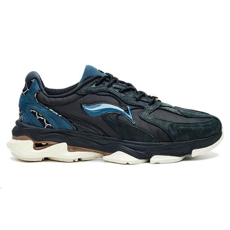 Li-Ning 1990 Retro Jogging Fabric Leather Shock Absorption Non-Slip Wear-Resistant Lightweight Low-Top Running Shoes Men Sneakers ALFR175-2