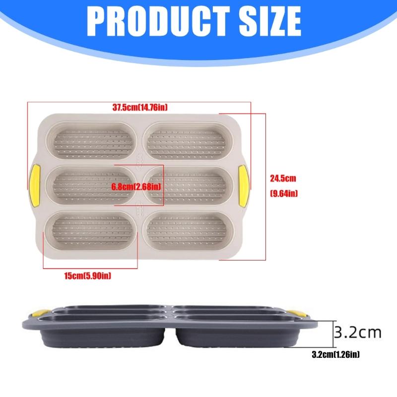 Durable 6 Unit Silicone Cake And Hot Dog Molds Dishwasher Safe Durable Kitchen Bakewares For Hassle Release Cleaning