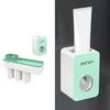 Toothbrush Holder Toothpaste Stand Bathroom Storage Organizer Self Wall Mounted Without Drilling Toothpaste Squeezer Dispenser