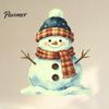 Scratch Cover Stickers for Home Appliances Glow in The Dark Snowman Wall Christmas Decor, Removable PVC Winter Washable Kitchen And Furniture Decals,
