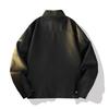 2025 New Jacket Men's Leather Jacket Stand Collar Loose Casual American Top Versatile Jacket for Women's Couples
