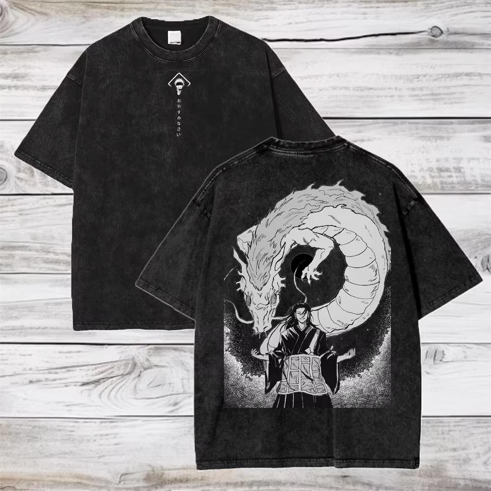Gojo Satoru Jujutsu Kaisen Women Tshirt Washed Cotton Tshirt T Shirt Men New Clothing Summer Short Sleeve Tees Streetwear