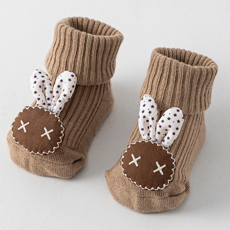 New Summer Thin Cute Cartoon Baby 3D Doll Socks Cotton Rubber Anti-slip Floor Socks for Newborn Infant Toddler Socks