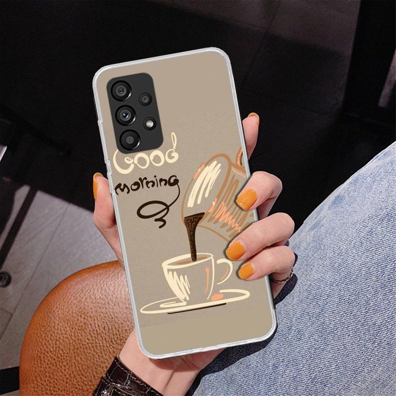 Coffee Wine Cup Phone Case For Samsung Galaxy A17 A16 A15 A14 A13 A57 A56 A55 A54 A53 A37 A36 A35 A34 A33 A26 A25 A24 A23 Galaxy