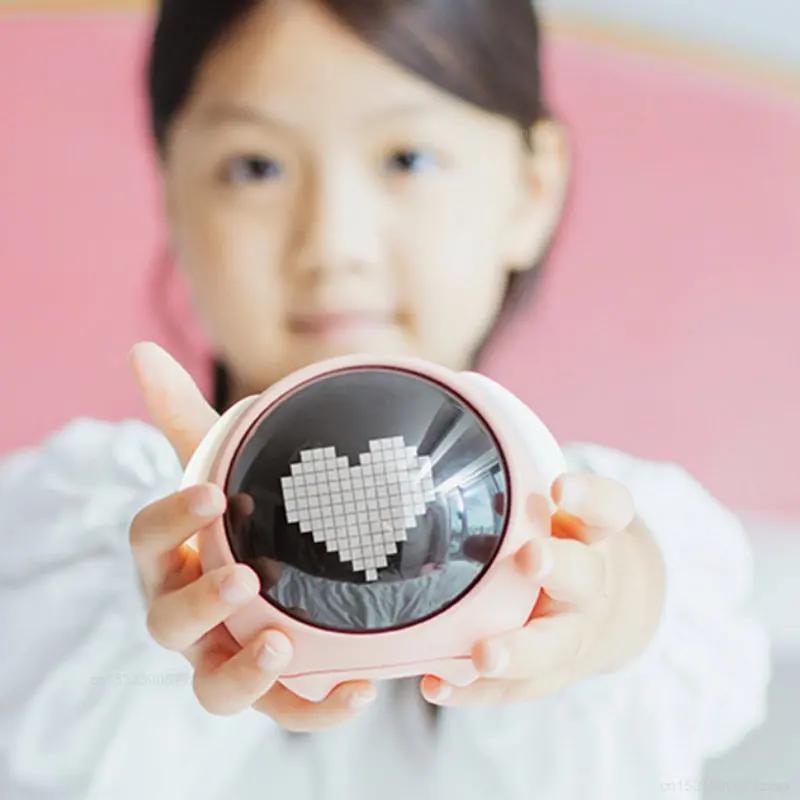 Cute Expression Alarm Clock Snooze Child Kids Digital Alarm Clocks Voice Control Intelligence LED Night Light Alarm Clock