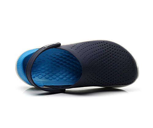 sandals slippers eva clog [Minmclas] women's (M5/W7/230MM, Navy/White)