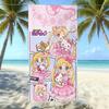 Sailor Moon Microfiber Beach Towel Quick-Drying Absorbent Cartoon Printed Swimming Bath Towel Seaside Portable