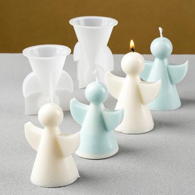 1PC 3D süße Engel Form Kerze Silikonform DIY Duftkerzen Seife Formen Gips Harz Beton Handwerk Geschenk machen Home Dekoration