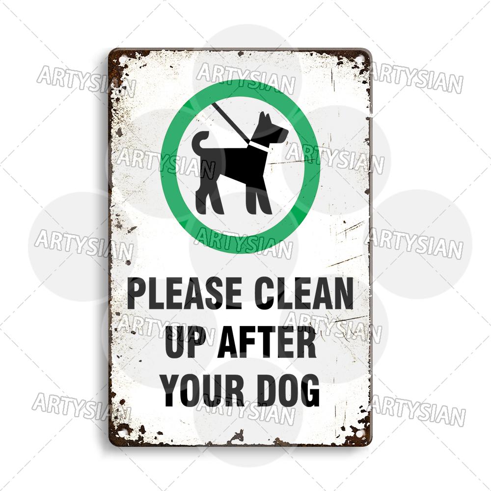 Beware Of Dogs Metal Sign Doberman Rottweiler Beagle Border Collie Dalmatian Bulldog GSD No Dogs Allowed Guide Dogs Welcome