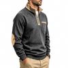 Men S Casual Loose Fleece Stand Collar Color Block Long Sleeve Sweatshirt