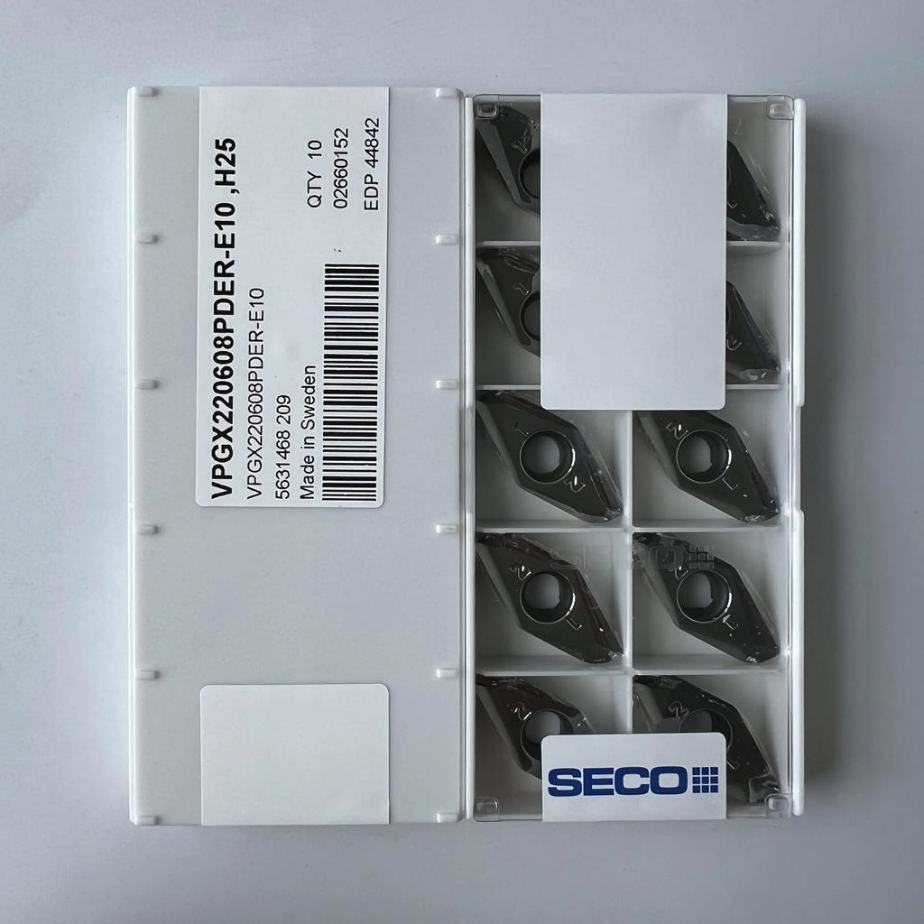 VPGX220608PDER-E10, H25 / Industrial indexable Carbide Inserts 10 Pcs